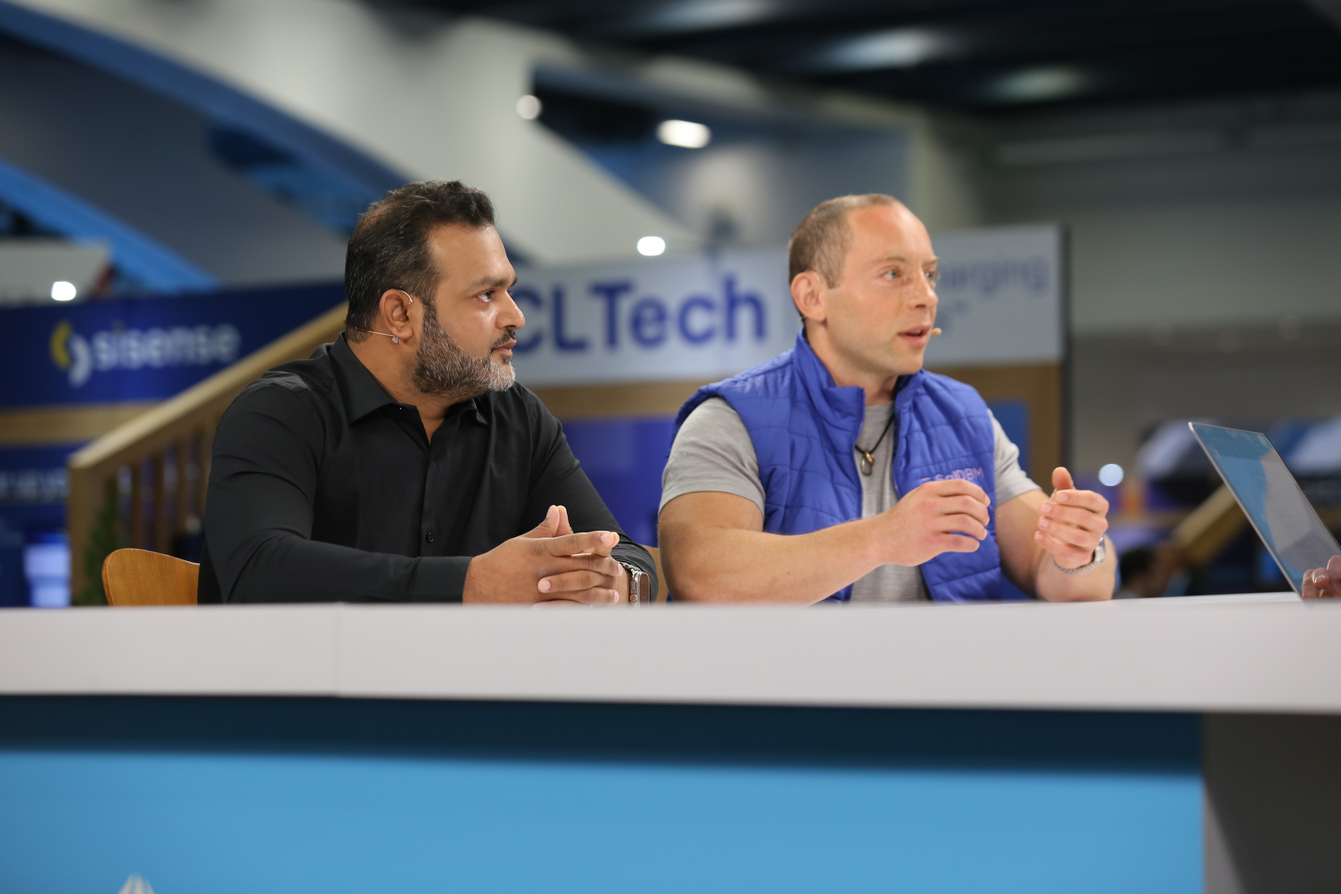 Jaymin Patel, senior manager of cloud data platform and engineering at Baptist Health South Florida Inc and Serge Gershkovich, head of product at SqlDBM talking to theCUBE about cloud-based data modeling at Data Cloud Summit 2024